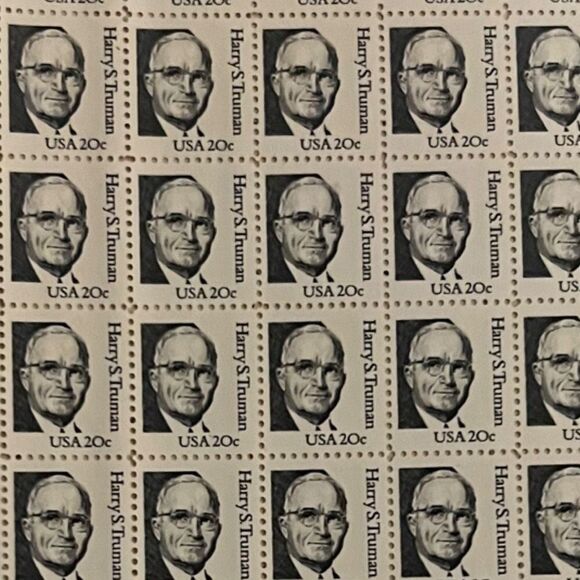 MNH 1984 Sheet of 50 20c Harry S. Truman Stamps Scott #1862